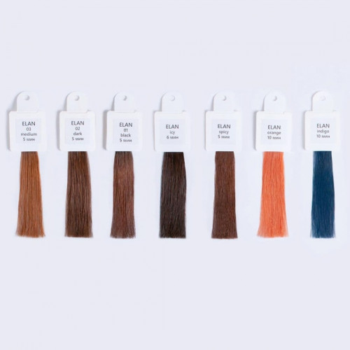 Gel tint for eyebrows with oxidation 02 (set, dark brown) ELAN