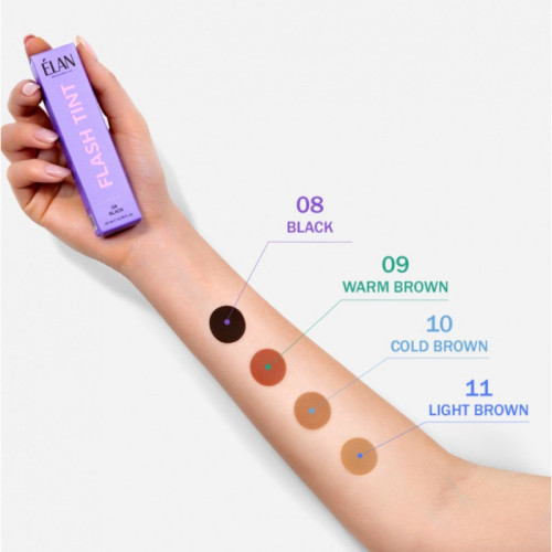 Окклюзионная система окрашивания бровей и ресниц Flash Tint 10 (холодный коричневый) ELAN, 10 мл