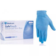 Гипоаллергенные перчатки SafeTouch Slim Blue Medicom, размер XS (50 пар)