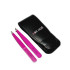 A set of purple tweezers (2 pcs.) Nikk Mole