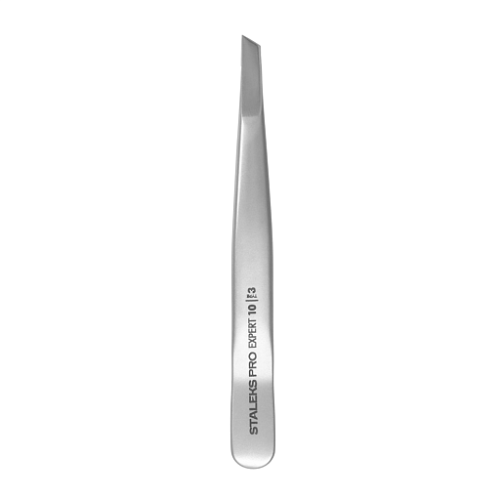 Пинцет для бровей Сталекс / Staleks EXPERT 10 TYPE 3 (широкие скошенные кромки) TE-10/3