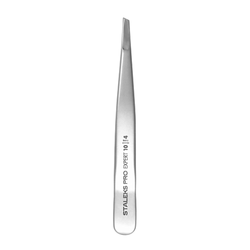 Пинцет для бровей Сталекс / Staleks EXPERT 10 TYPE 4 (узкие скошенные кромки) TE-10/4