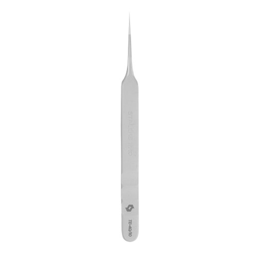 Professional eyelash tweezers Staleks EXPERT 40 TYPE 10 (straight) TE-40/10