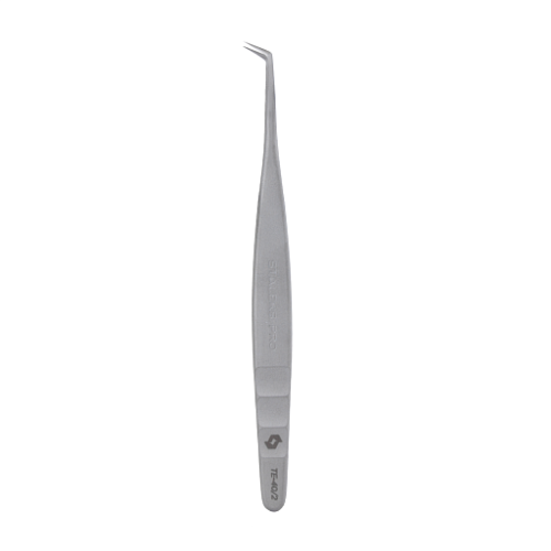 Professional eyelash tweezers Staleks EXPERT 40 TYPE 2 (L-shaped,70') TE-40/2