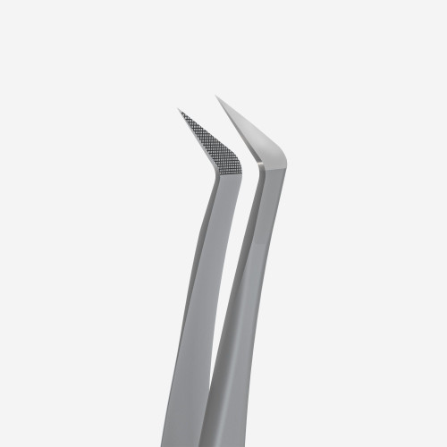 Professional eyelash tweezers with fiber tips EXPERT 44 TYPE 12 (L-shaped, 65) Staleks Pro (TE-44/12) 