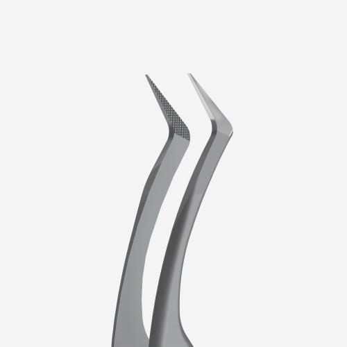 Professional eyelash tweezers with fiber tips EXPERT 45 TYPE 2 (L-shaped, 40) Staleks Pro (TE-45/2)