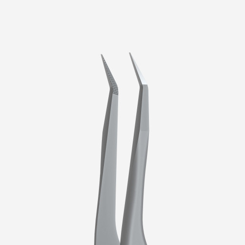 Professional eyelash tweezers with fiber tips EXPERT 45 TYPE 8 (mini L) Staleks Pro (TE-45/8)
