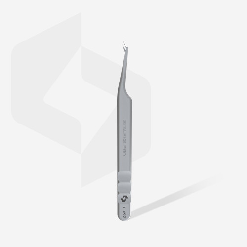 Professional eyelash tweezers with fiber tips EXPERT 45 TYPE 8 (mini L) Staleks Pro (TE-45/8)
